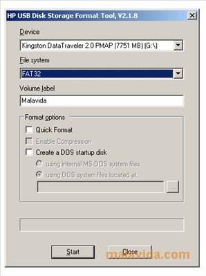 hp usb disk storage format tool